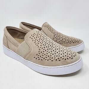 Vionic Slip-on Sneaker Women 8 Kani Blush Tan Suede Perforated Comfort Shoes